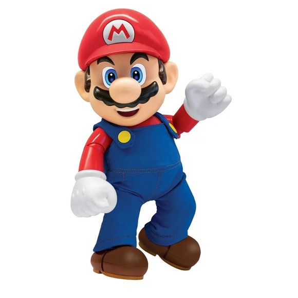 Nintendo SUPER MARIO It's-A Me, Mario! Collectible Action Figure in Red/Blue - Picture 6 of 16
